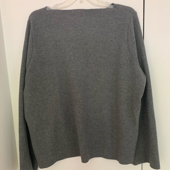 Zara Dark Grey Fine Rib Knit Boat Neck Sweater - Picture 11 of 12